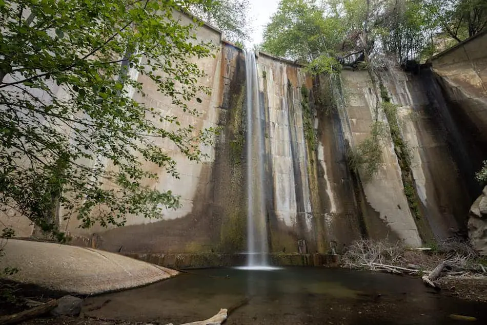 brown mountain dam waterfall