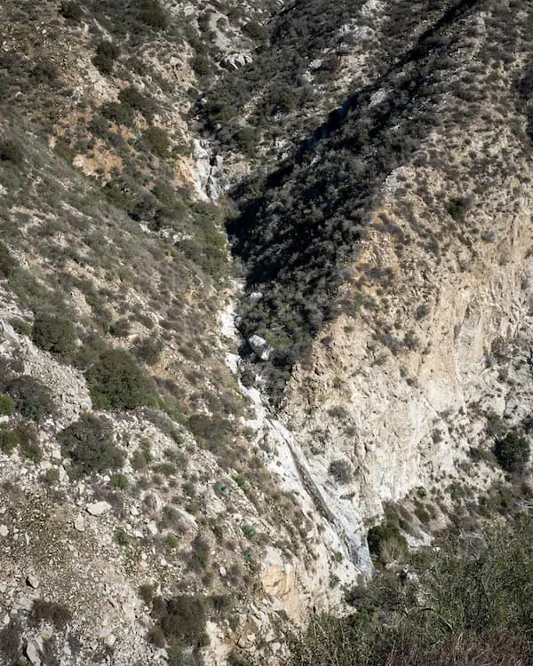 trail canyon falls seasonal waterfall
