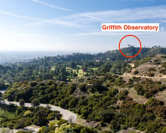 Griffith Observatory & Tennis Courts From Vista Viewpoint